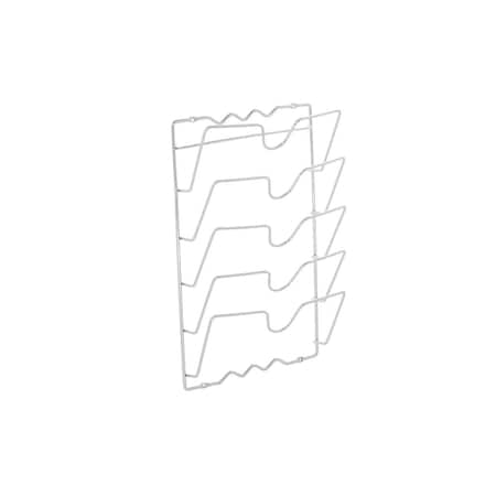 W Unlimited 22 in. Wall Door Mounted Pot Lid Rack WU1071